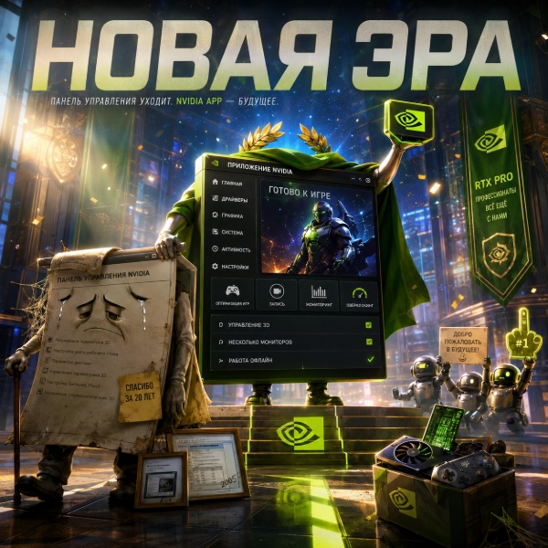 Обложка Nvidia официально завершает эру панели управления Control Panel после 20 лет службы