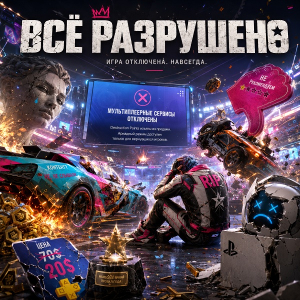 Обложка Destruction AllStars удалена из продажи: Sony отключила серверы мультиплеера для одного из первых эксклюзивов PS5