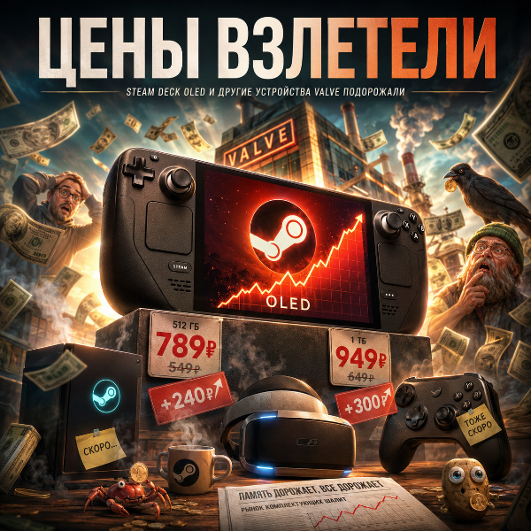 Обложка Цены на Steam Deck OLED выросли: младшая модель теперь стоит $789