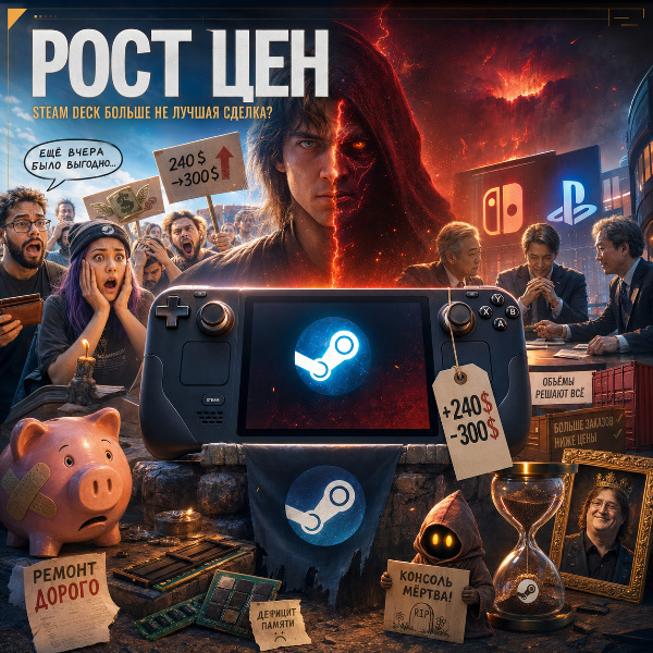 Обложка Резкое подорожание Steam Deck вызвало панику среди фанатов Valve