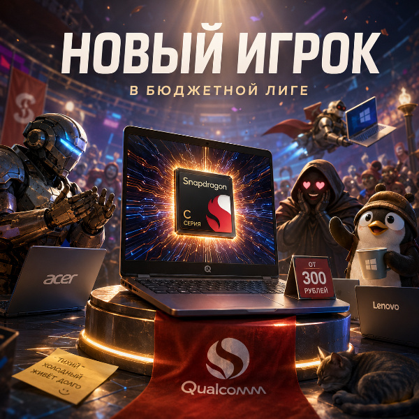 Обложка Новый Snapdragon C от Qualcomm изменит рынок бюджетных ноутбуков с Windows
