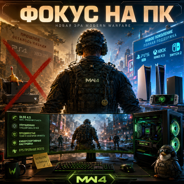Обложка Call of Duty: Modern Warfare 4 выйдет только на PC, PS5 и Xbox Series — анонсированы мощные графические улучшения и поддержка DLSS 4.5