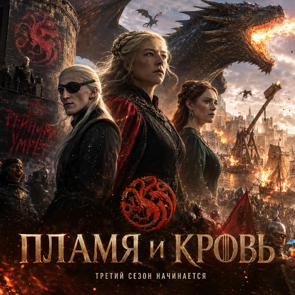 Обложка «Дом Дракона» возвращается: финальный трейлер третьего сезона обещает масштабные битвы и долгожданную развязку