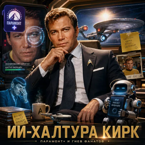 Обложка Paramount+ уличили в использовании ИИ для создания обложки к «Звёздному пути 2: Гнев Хана»