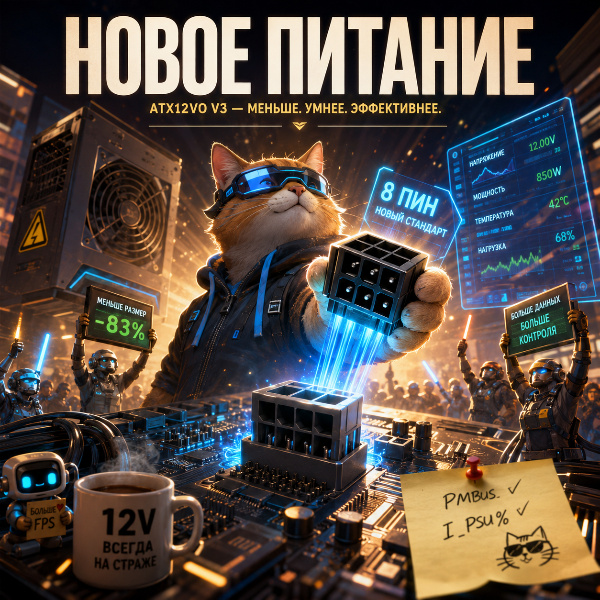 Обложка Intel готовит новую ревизию стандарта ATX12VO: улучшенная эффективность и новые разъемы
