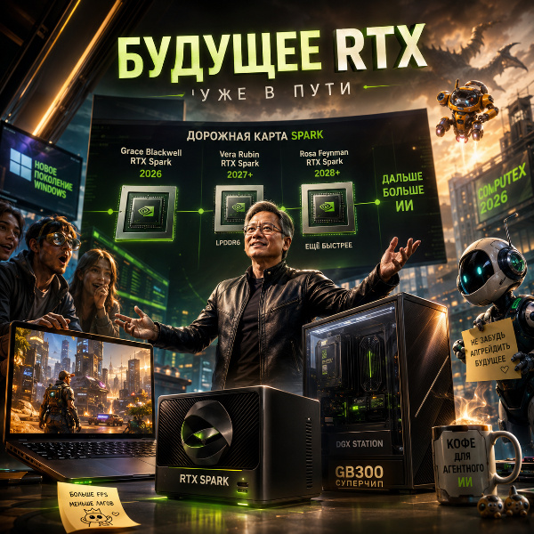 Обложка Nvidia подтверждает долгосрочные планы развития платформы RTX Spark для ПК