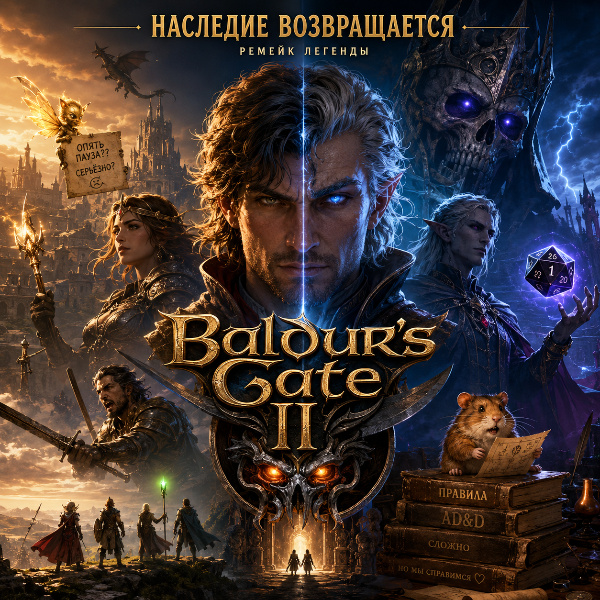 Обложка Слух: Wizards of the Coast разрабатывает ремейк Baldur's Gate 2