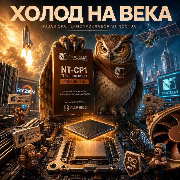 Обложка Noctua выходит на рынок термопрокладок: представлена NT-CP1 для процессоров AMD AM5/AM4