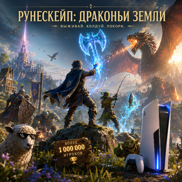Обложка RuneScape: Dragonwilds впервые выйдет на консолях — на PS5 появится спин-офф популярной MMORPG
