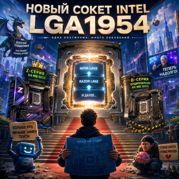 Обложка Intel может последовать примеру AMD с долгосрочной поддержкой сокета LGA1954
