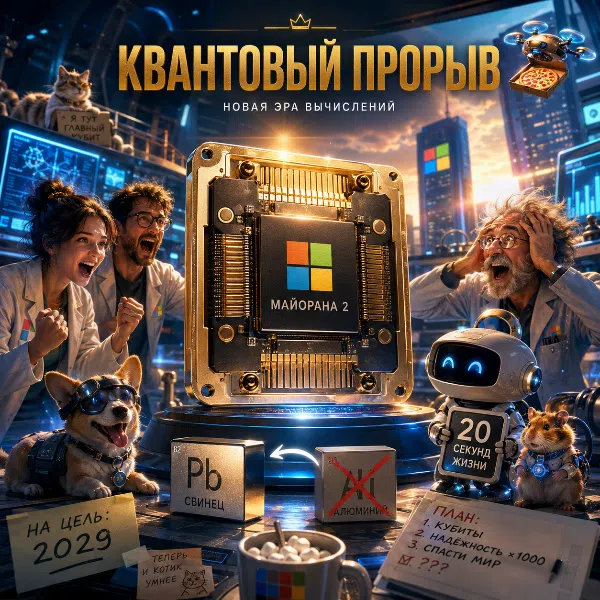 Обложка Microsoft анонсировала квантовый чип Majorana 2, ускорив планы по созданию практичного компьютера