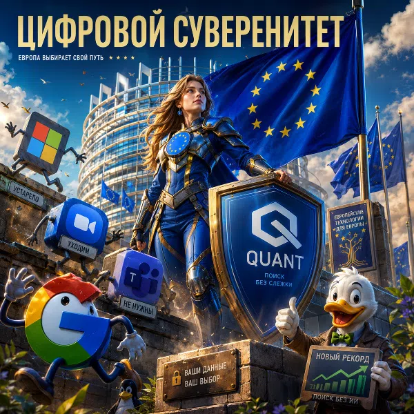 Обложка Европарламент отказывается от Google: Quant станет поисковой системой по умолчанию