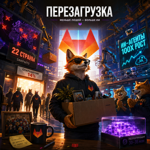 Обложка GitLab сокращает 14% сотрудников на фоне перестройки инфраструктуры под ИИ-нагрузки