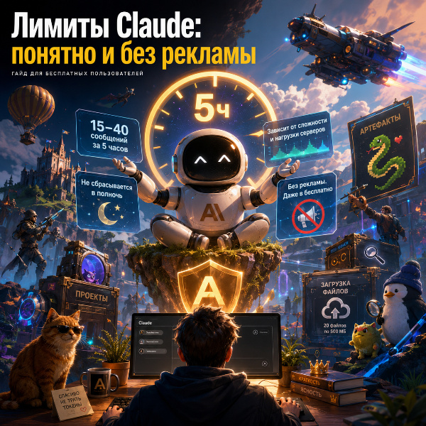 Обложка Лимиты Claude для бесплатных пользователей: что нужно знать об ограничениях и возможностях