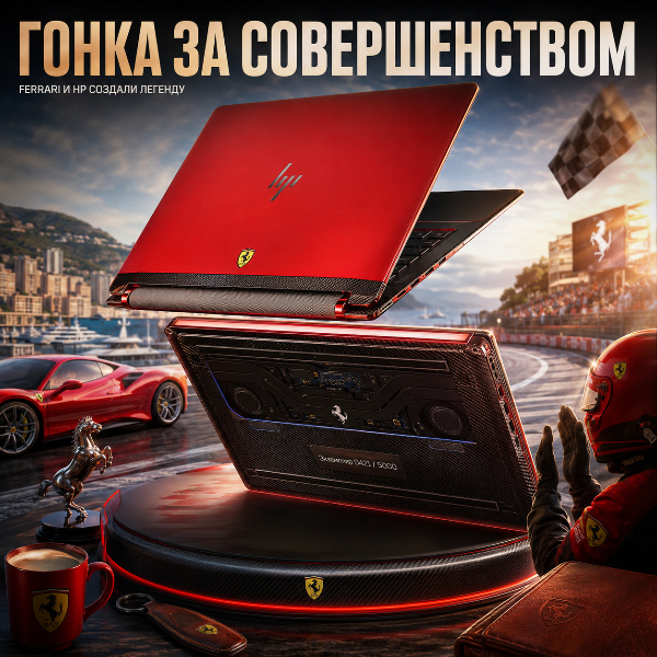 Обложка HP Scuderia Ferrari AI PC: ноутбук за $5,599 с дизайном от суперкара