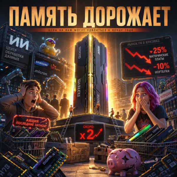 Обложка Ожидается резкий рост цен на оперативную память: эксперты советуют покупать сейчас