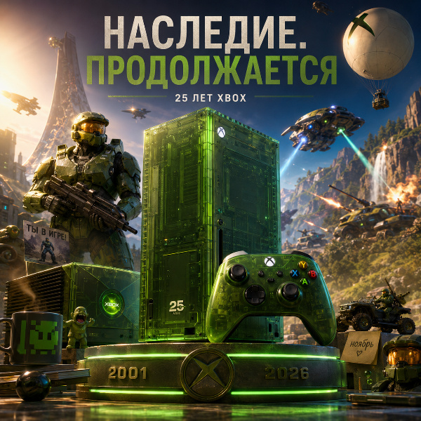 Обложка Xbox анонсировала лимитированную версию Xbox Series X в честь 25-летия