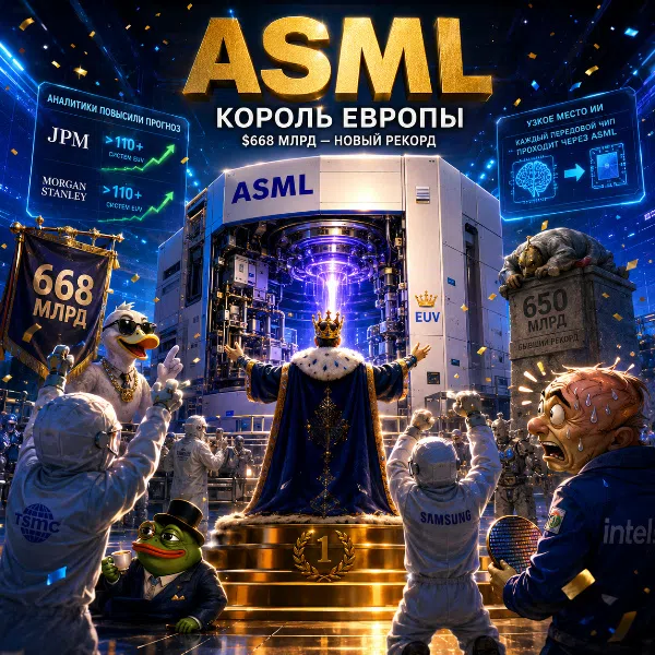 Обложка ASML стала самой дорогой компанией в истории Европы