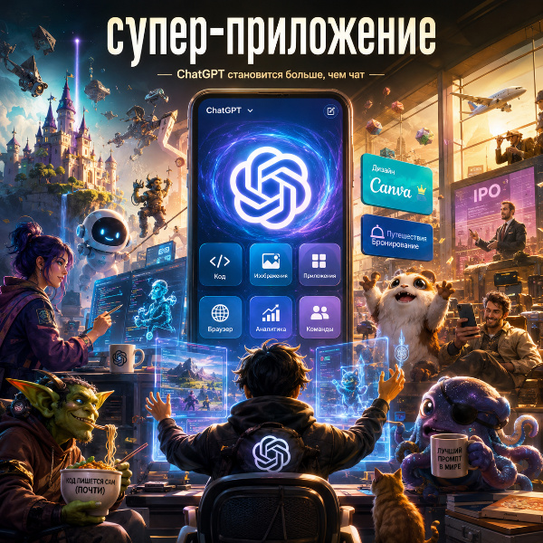 Обложка OpenAI готовит масштабное обновление ChatGPT: "супер-приложение" с инструментами для бизнеса