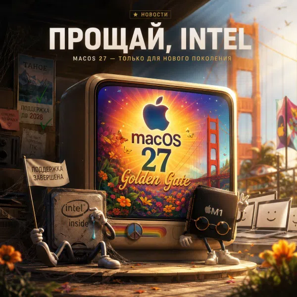 Обложка WWDC 2026: macOS 27 Golden Gate официально завершает поддержку Intel Mac