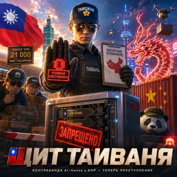 Обложка Тайвань готовится ввести жесткие ограничения на экспорт чипов для ИИ в Китай