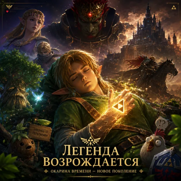 Обложка Nintendo анонсировала ремейк The Legend of Zelda: Ocarina of Time для Nintendo Switch 2