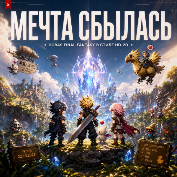 Обложка Final Fantasy Resonance: новая HD-2D игра в серии анонсирована на 2026 год