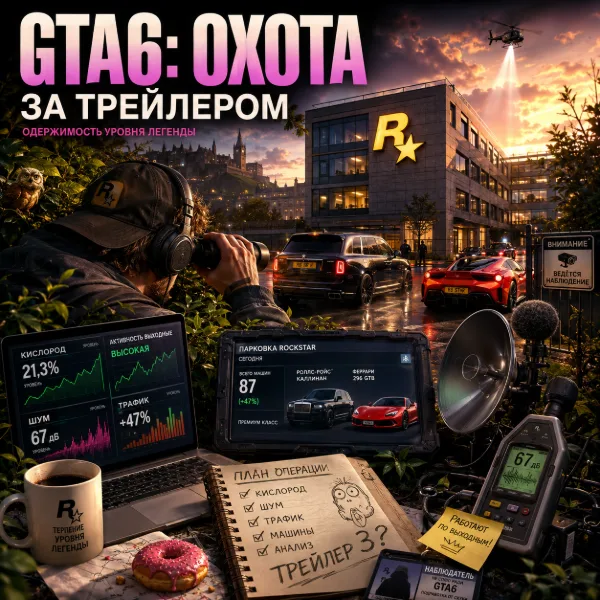 Обложка Окурки, кислород и Ferrari на парковке: как фанат GTA 6 устроил слежку за Rockstar ради трейлера