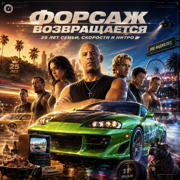 Обложка «Форсаж» вернулся: первый фильм саги снова в кино — и снова всё ради семьи