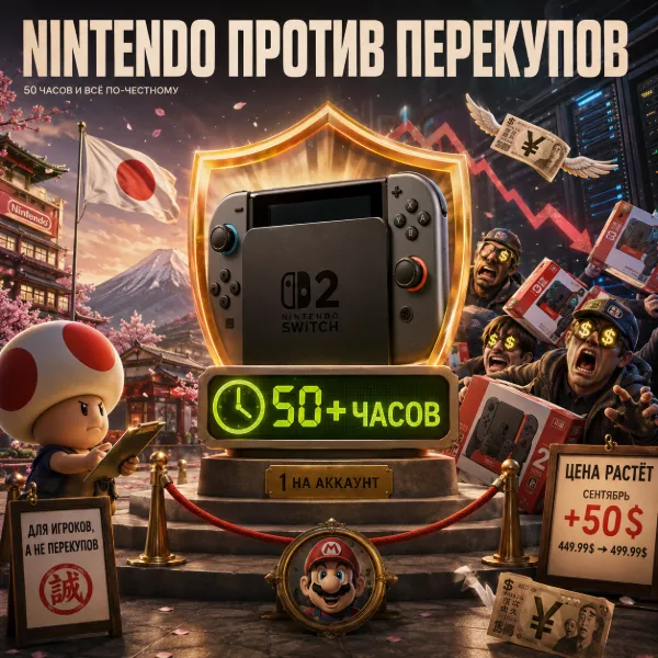Обложка 50 часов до счастья: Nintendo заставила геймеров доказывать, что они не перекупщики