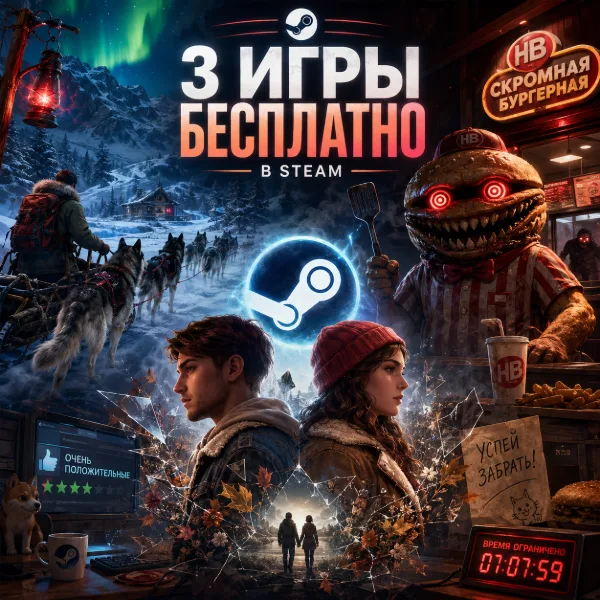 Обложка Три популярные игры раздают бесплатно в Steam: успейте забрать