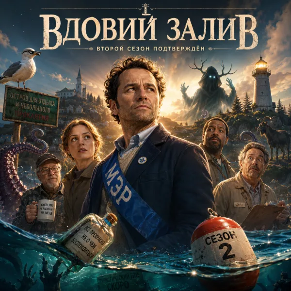 Обложка «На острове всё прекрасно»: Apple TV продлил хоррор-комедию «Вдовий залив» на 2 сезон, не дожидаясь финала
