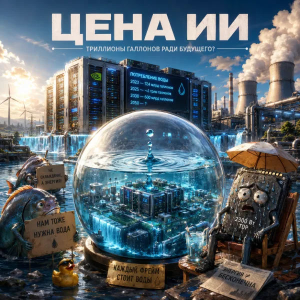 Обложка Дата-центры потребляют огромные объёмы воды: в чём истинная причина?