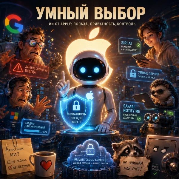 Обложка Apple на WWDC 2026: Siri поумнел, агенты подождут