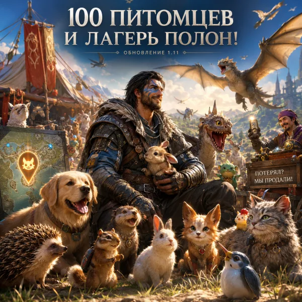 Обложка Crimson Desert: Обновление 1.11 позволяет приручить до 100 питомцев