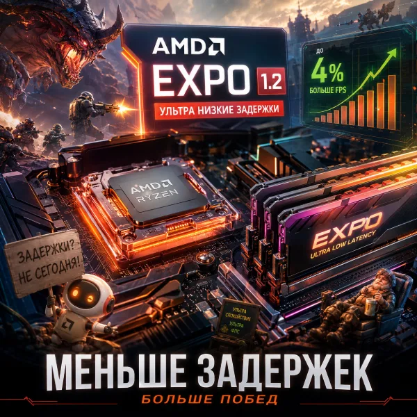 Обложка AMD ужала тайминги: EXPO ULL добавляет до 4% FPS, но за новую память