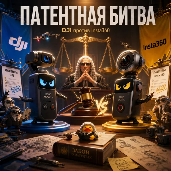 Обложка Камеры на ножке не поделили: DJI и Insta360 закидали друг друга исками