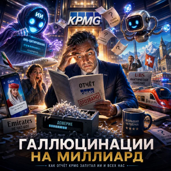 Обложка KPMG написала отчёт об ИИ с помощью ИИ — и он наврал про половину фактов
