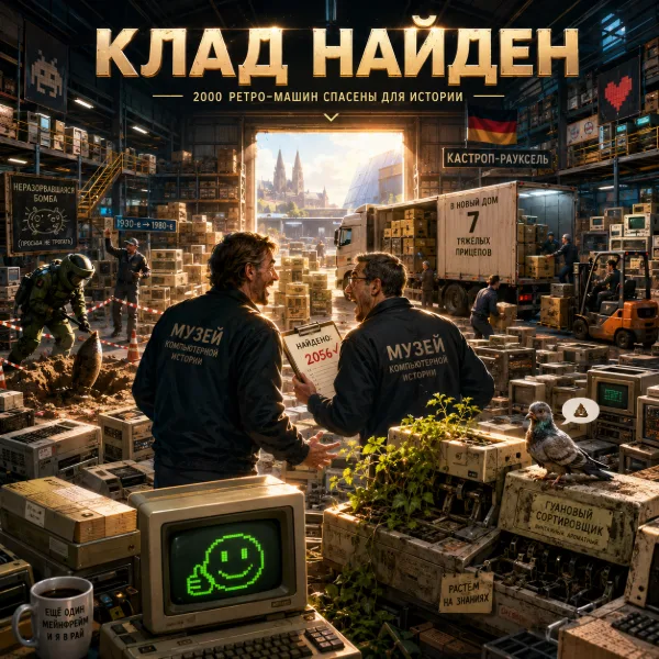 Обложка Как 2000 компьютеров 50 лет пылились в немецком ангаре — и чем всё закончилось
