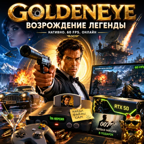 Обложка Бонд возвращается на ПК: фанаты воскресили отменённый ремастер GoldenEye 007 без эмулятора