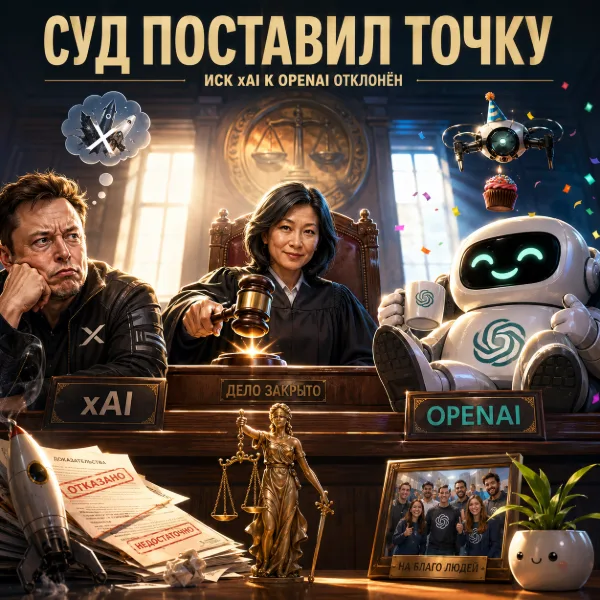 Обложка Маск против OpenAI: суд окончательно «обнулил» иск xAI о краже секретов Grok
