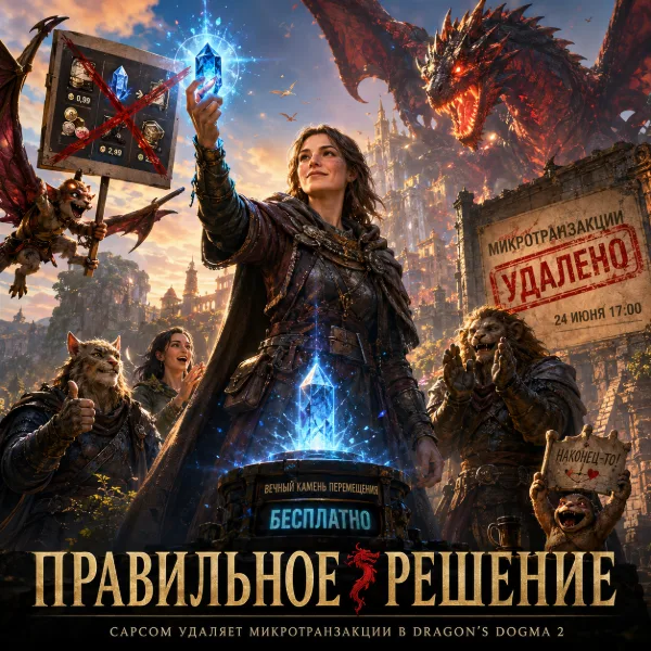 Обложка Dragon's Dogma 2: Capcom покаялась - микроплатежи убраны, телепорт теперь бесплатный