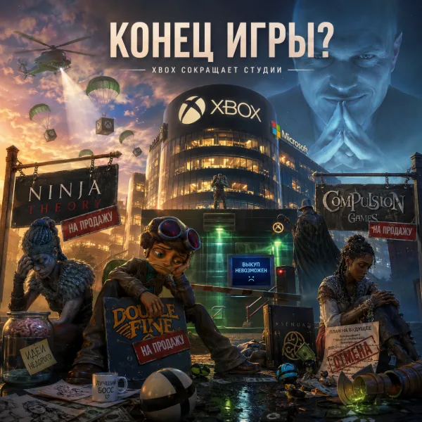 Обложка Ситуация в Xbox становится всё более мрачной: под угрозой закрытия студии Double Fine и Ninja Theory