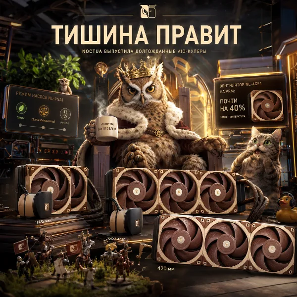 Обложка Noctua представила свою первую СЖО: три модели по цене от 220 долларов