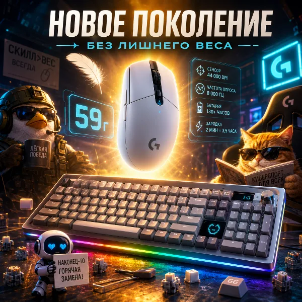 Обложка Logitech представила игровую мышь G305 X Superlight и клавиатуру G316 X 98