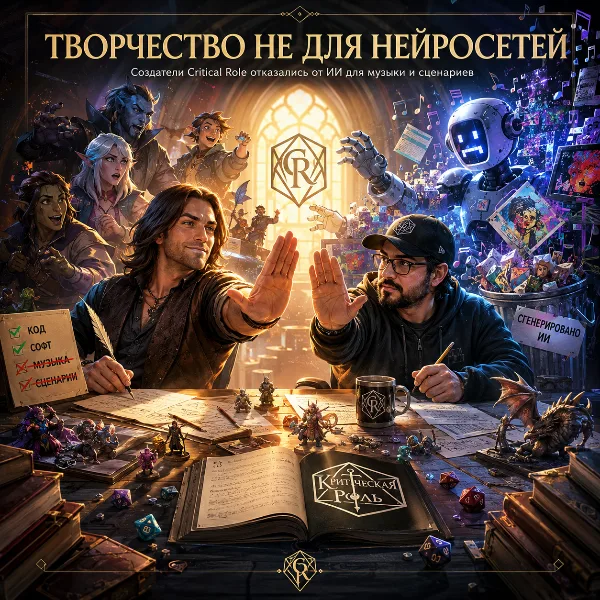 Обложка Critical Role категорически против использования ИИ в творчестве