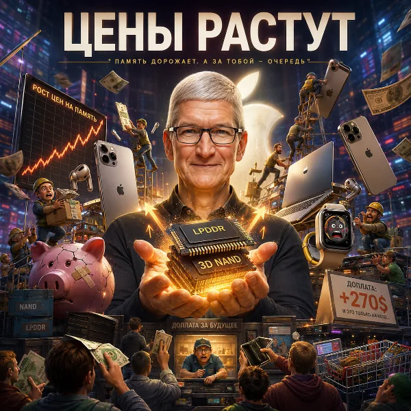 Обложка Apple поднимет цены: Тим Кук подтвердил подорожание iPhone из-за дефицита памяти