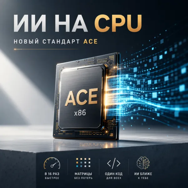 Обложка Intel и AMD представили ACE: новые инструкции для эффективного запуска ИИ на процессорах x86