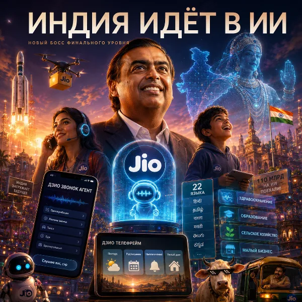 Обложка Реалии Амбани: Reliance Industries выводит ИИ-услуги для звонков, приложений и умного дома