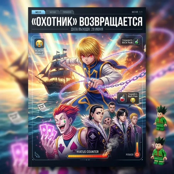 Обложка Hunter x Hunter возвращается: долгожданное продолжение после полутора лет паузы